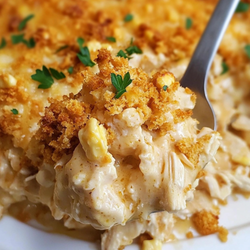 Spoonful of Million Dollar Chicken Casserole