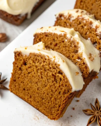 Sweet potato bread with cream cheese frosting