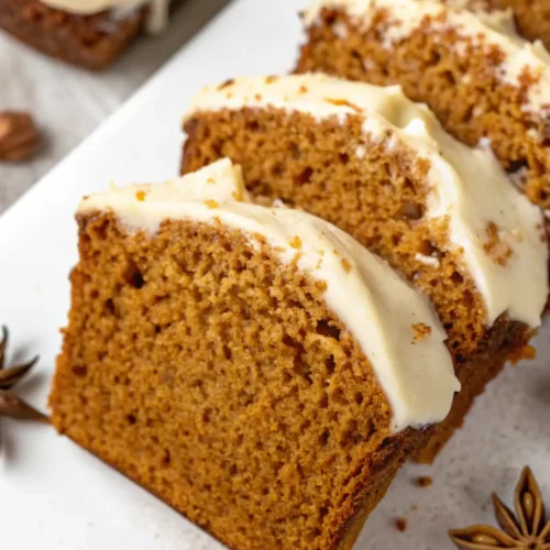 Sweet potato bread with cream cheese frosting