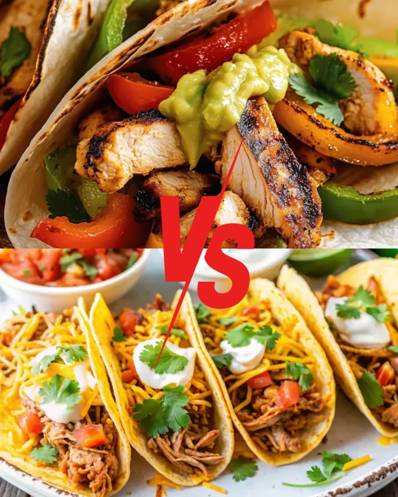 chicken fajitas vs chicken tacos