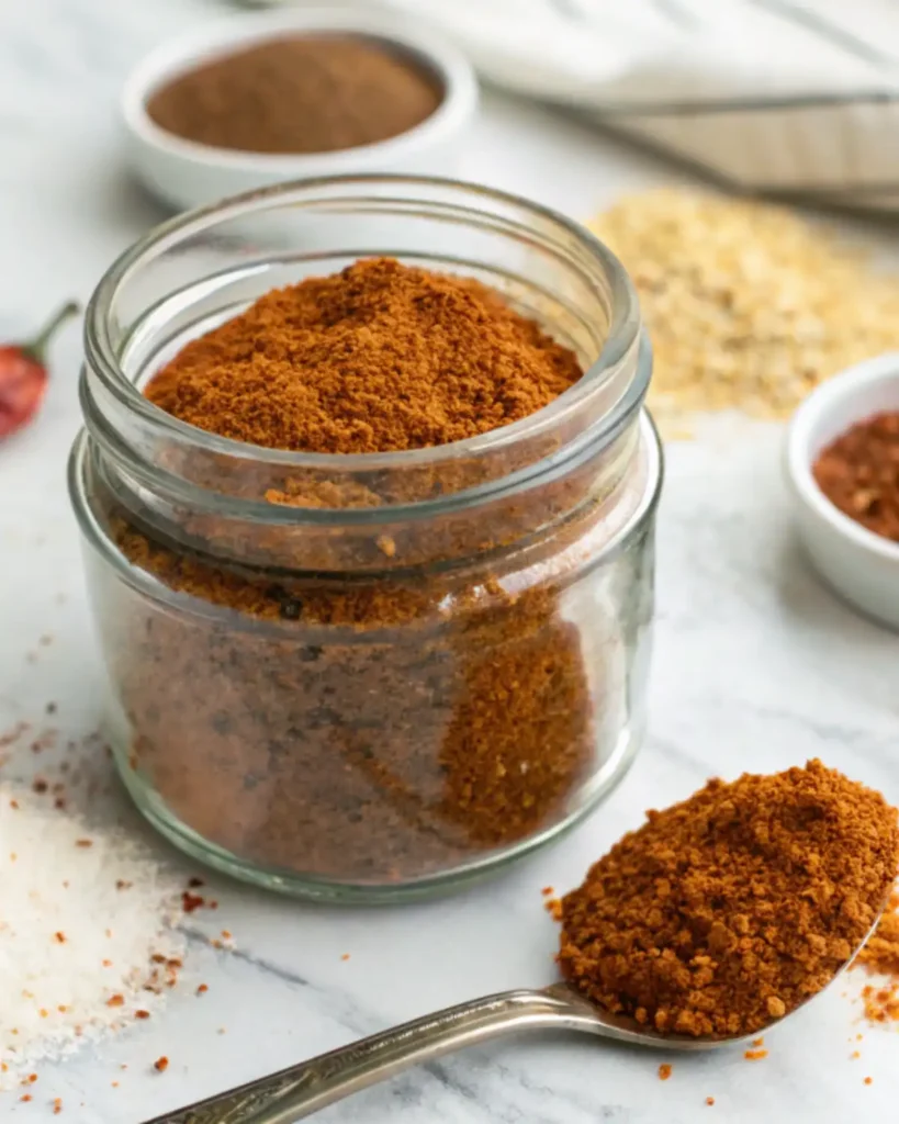 jar of homemade taco seasoning