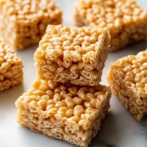 Classic Rice Krispies treats made with gluten-free crisped rice