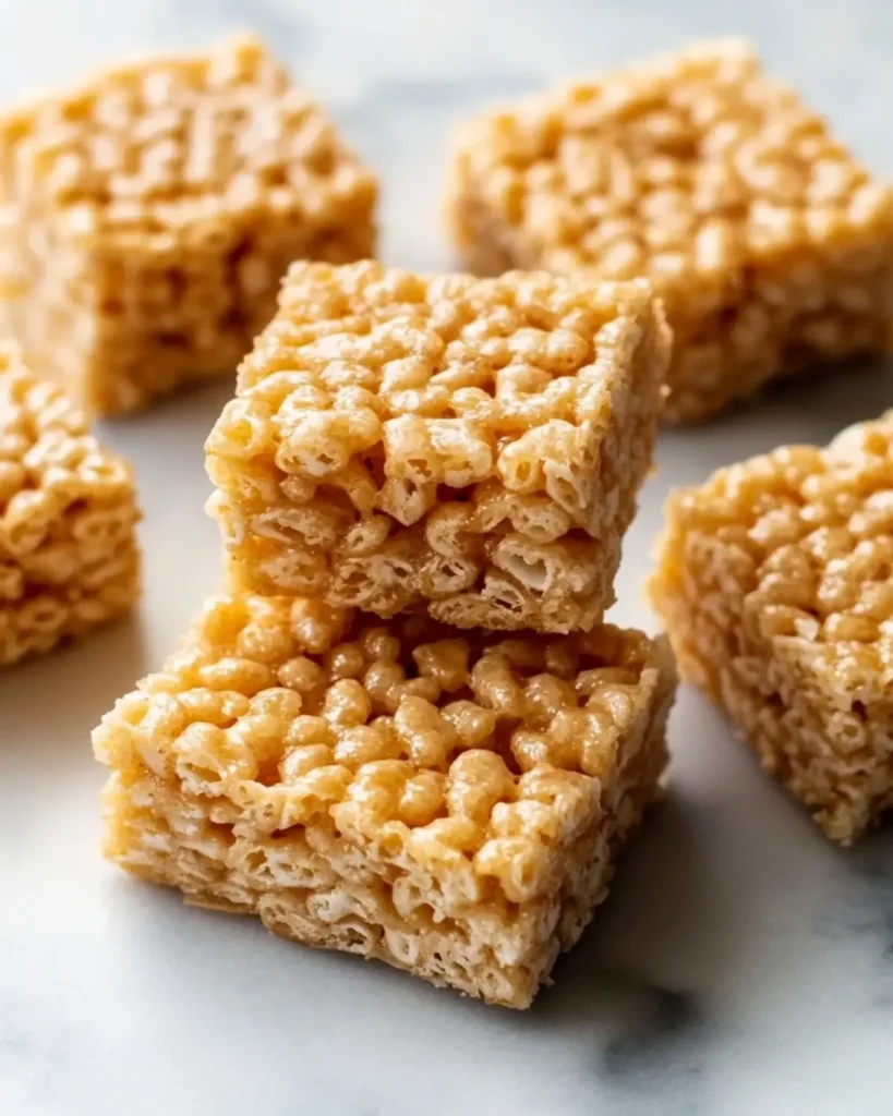Classic Rice Krispies treats made with gluten-free crisped rice
