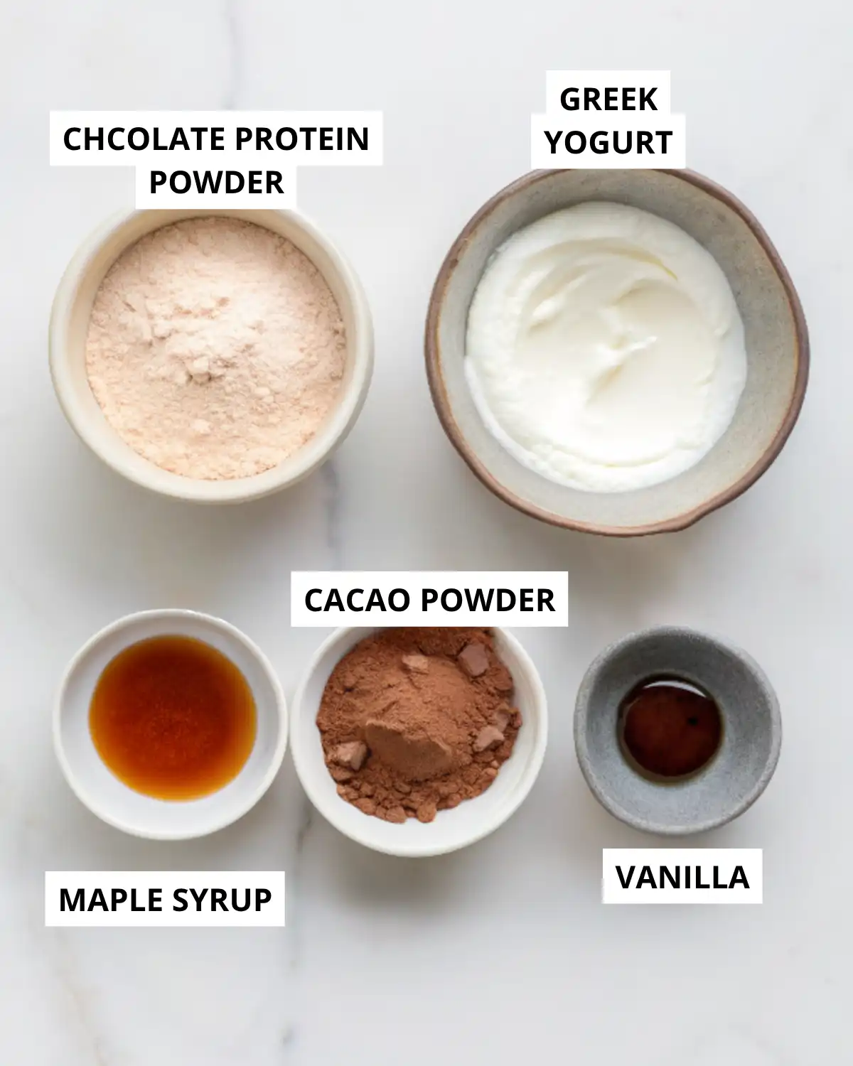 Protein pudding ingredients