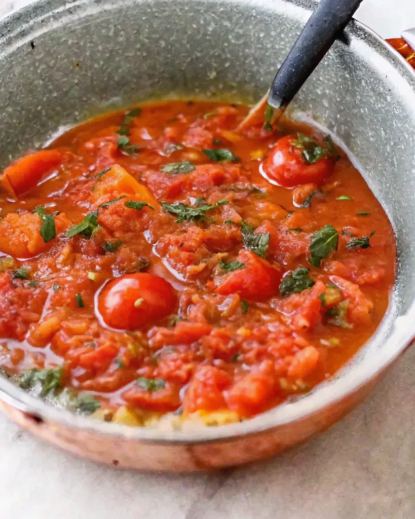 Tomato-based sauce for the baked beans recipe