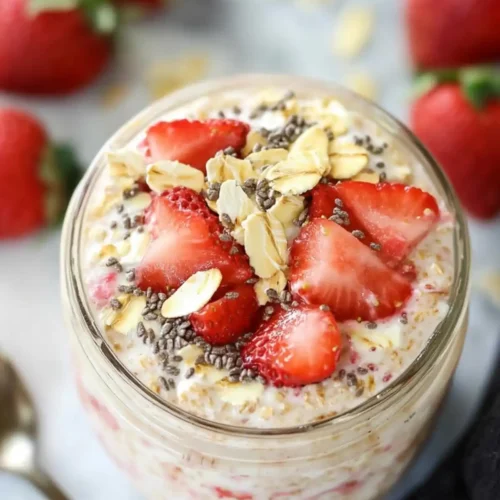 Strawberry Cheesecake Overnight Oats