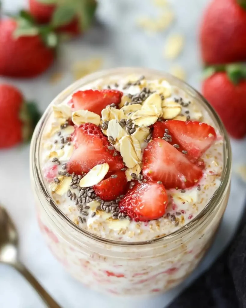 Strawberry Cheesecake Overnight Oats