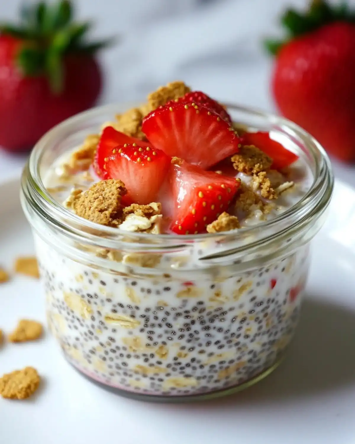 Strawberry Cheesecake Overnight Oats