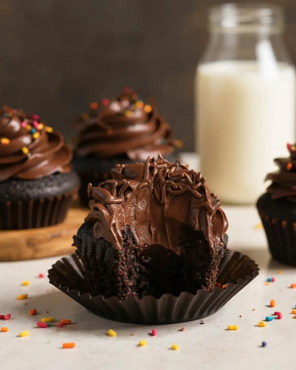 eggless chocolate cupcake