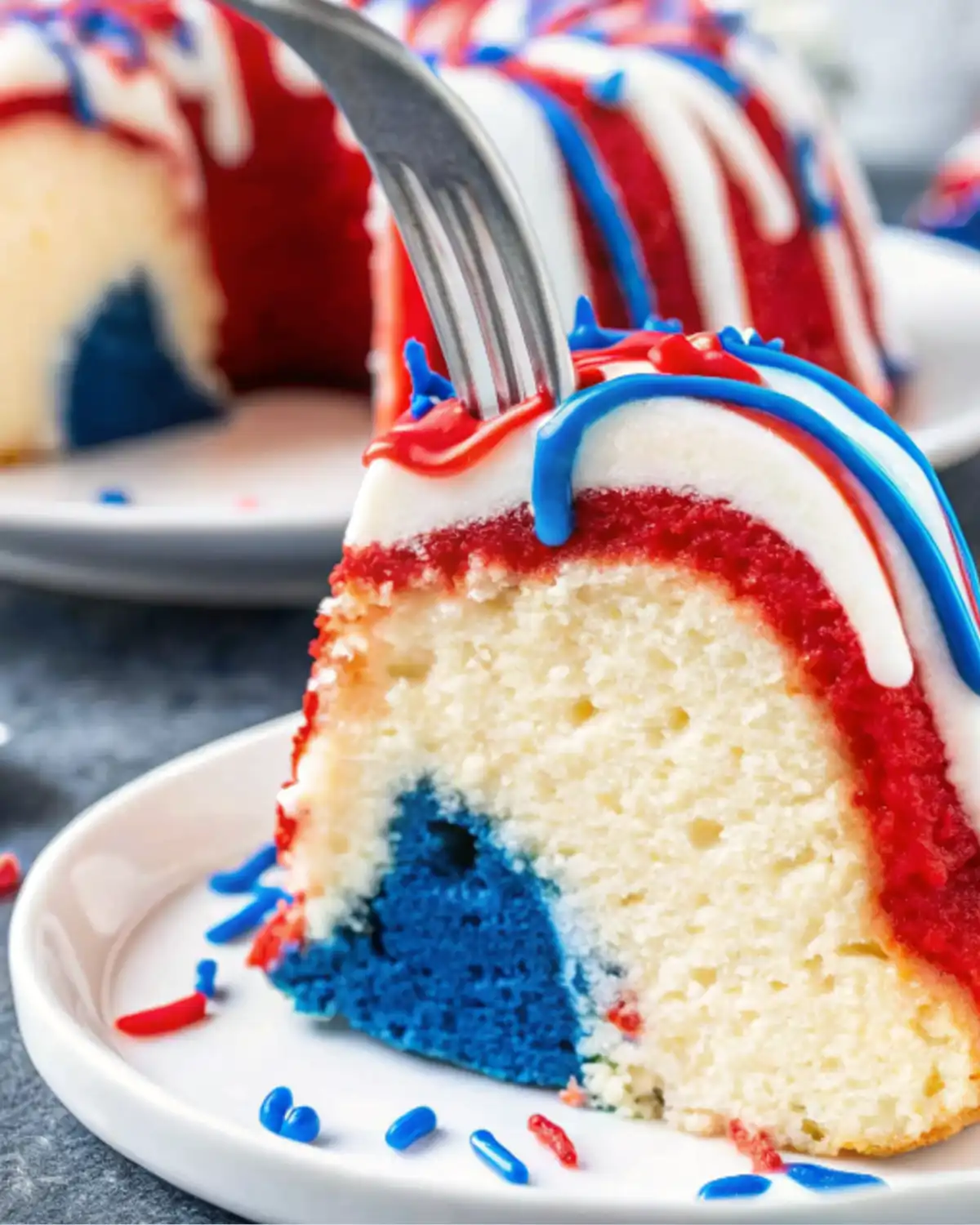 Red White Blue Bundt Cake – Festive, Vibrant & Easy!